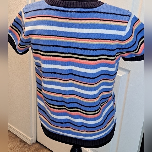 Meg Allen Striped Multi Colored Sweater  Size L - Picture 3 of 7